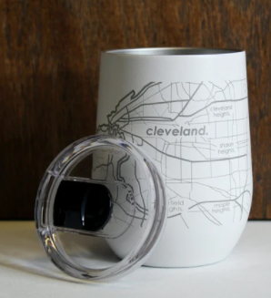 City Maps Insulated Wine Tumbler | White