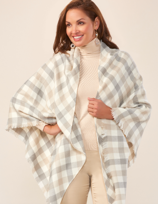 Tan and Gray Wrap