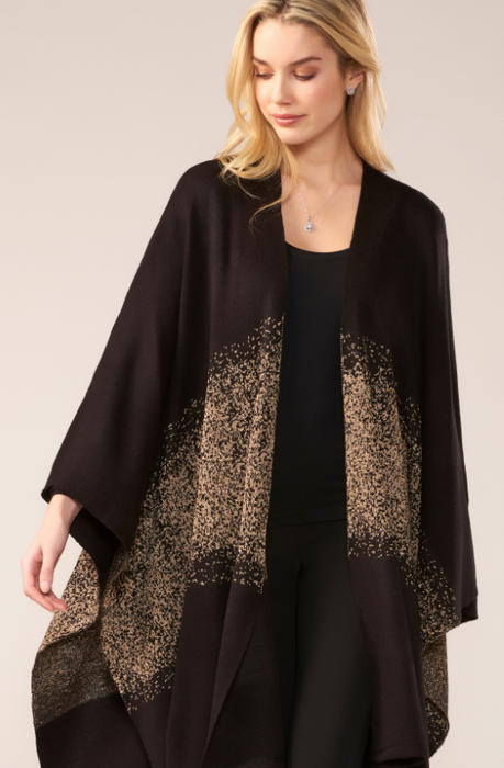 Black Cape with Glitter Detail