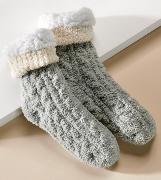 Sherpa Lined Slipper Socks