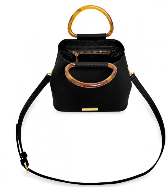 Tori Tortoiseshell Purse - Black