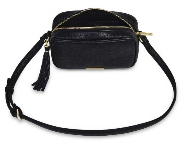 Sophia Tassel Crossbody - Black