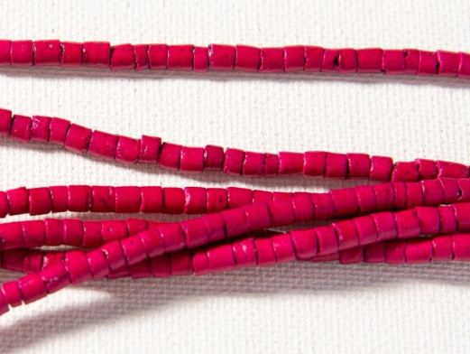 Beaded Mask Necklace - Magenta