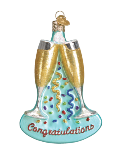 Champagne Toast Ornament