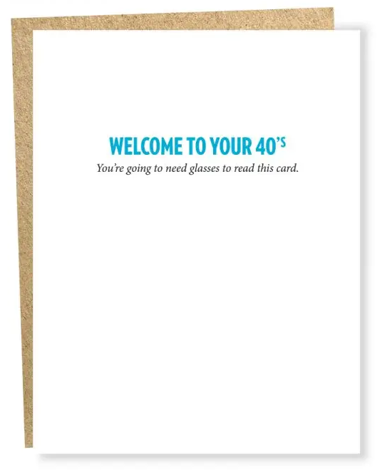 40's Glasses Card