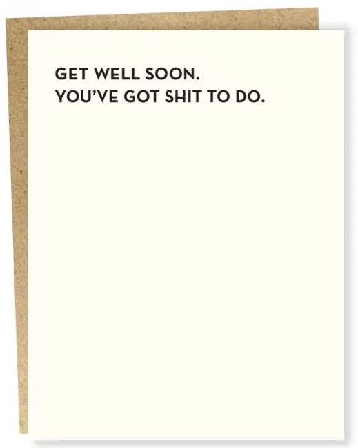 Stuff to Do Get Well Card