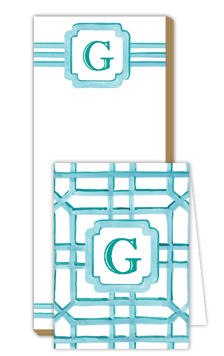 Lattice Monogram Note Pad Set