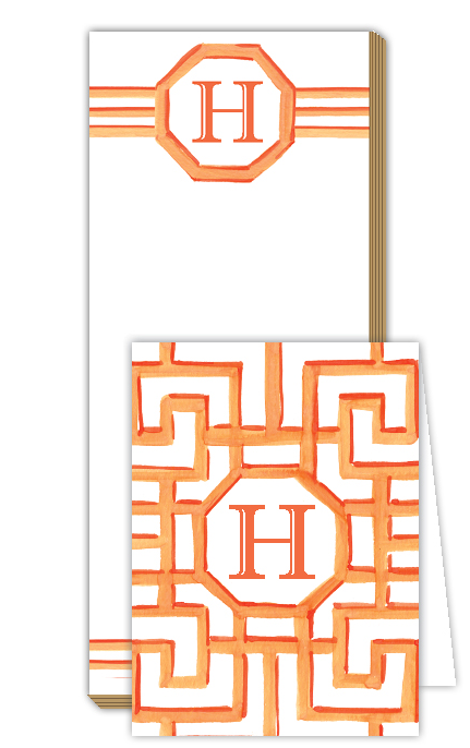 Lattice Monogram Note Pad Set