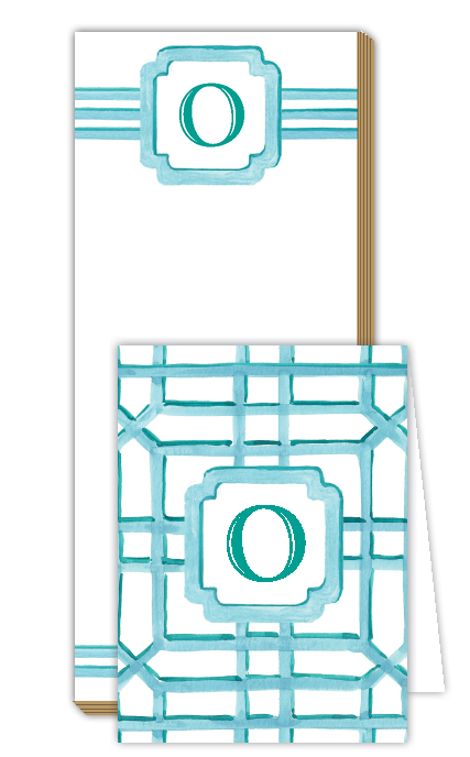 Lattice Monogram Note Pad Set