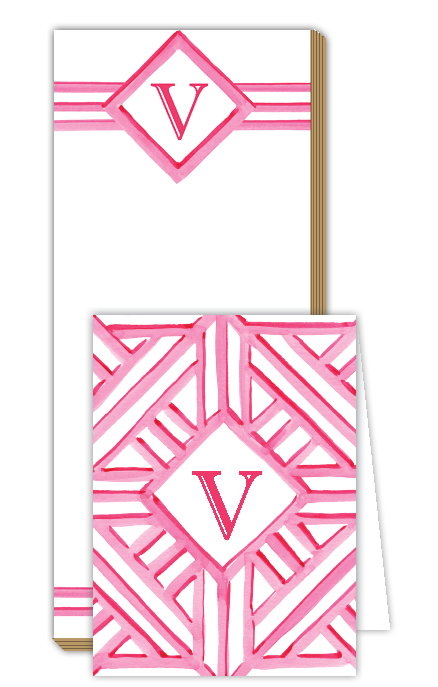 Lattice Monogram Note Pad Set