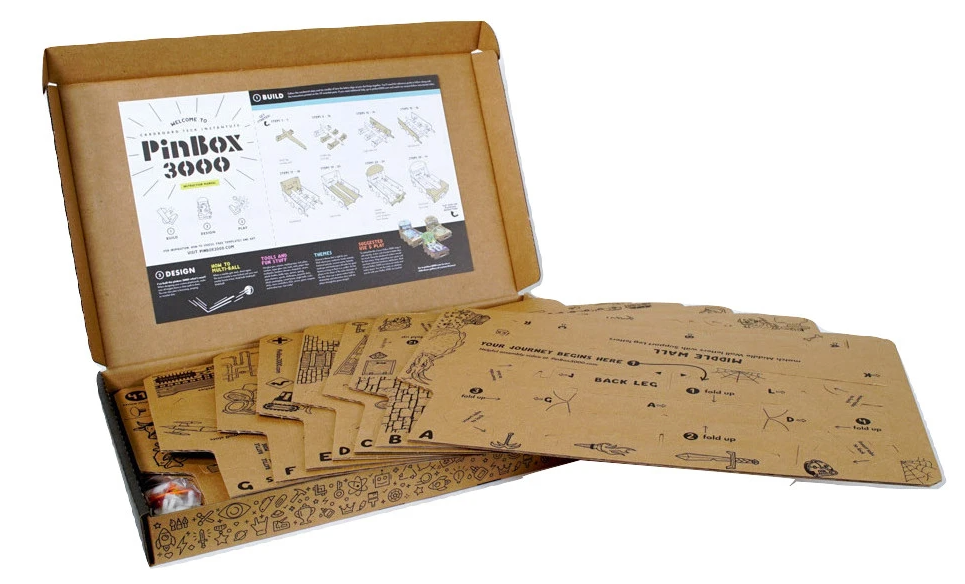 PinBox 3000 Cardboard Pinball Kit – Lovely Paperie & Gifts