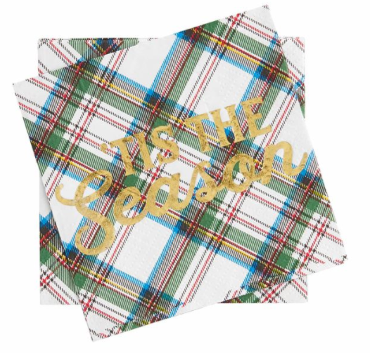 White Tartan Napkins