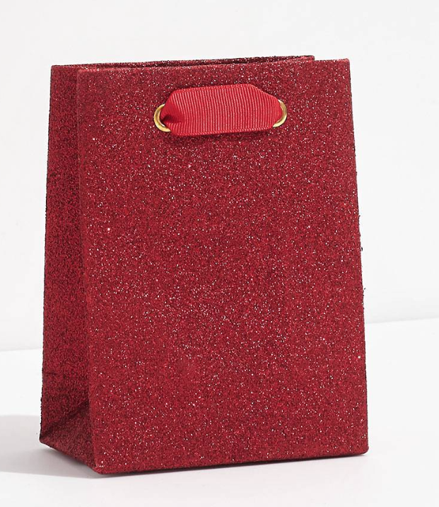 Red glitter gift bags deals
