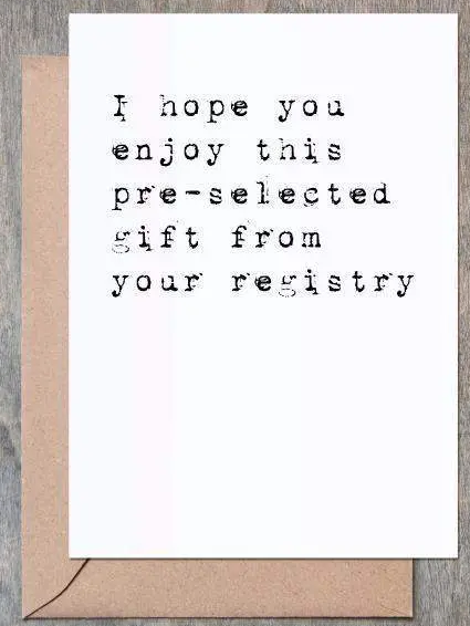 Enjoy This Gift from Registry