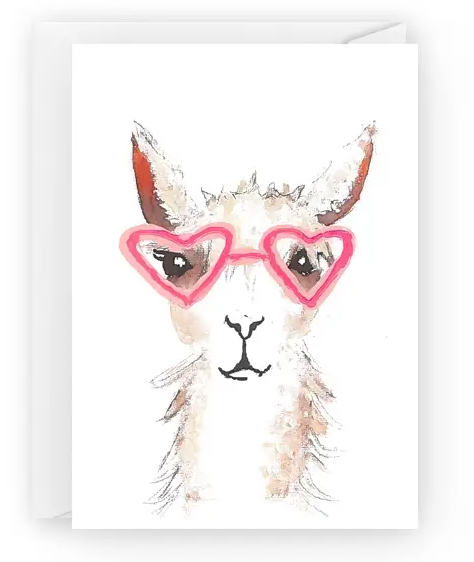 Alpaca Glasses Valentine