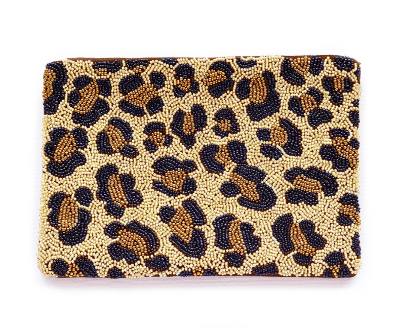 Beaded Clutch - Cheetah