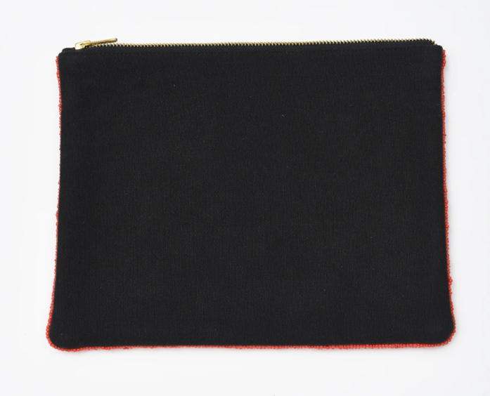 Beaded Clutch - Bronze Zebra