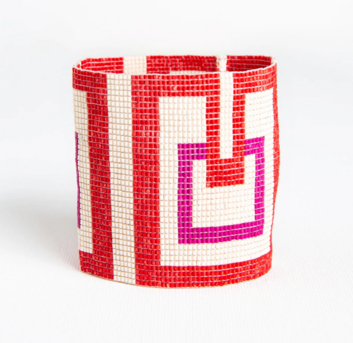 Thick Luxe Bracelet - Scarlet with Magenta (LXBR0110)