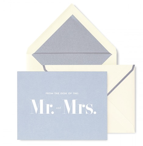 Mr. and Mrs. Thank You Notecard Set