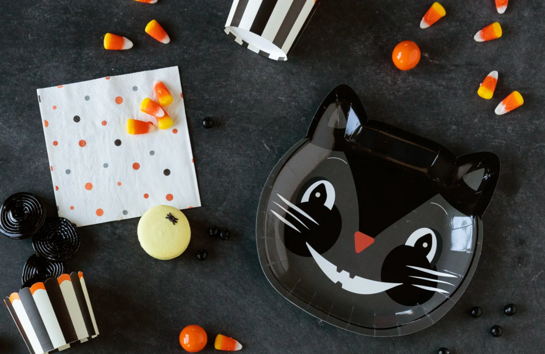 Halloween Cat Plate