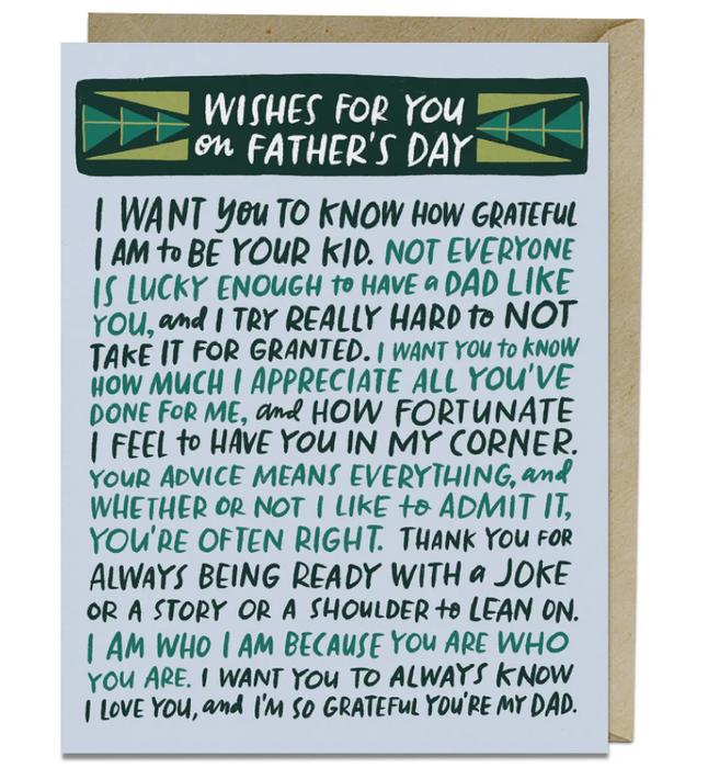 Wishes for You on Father's Day Card