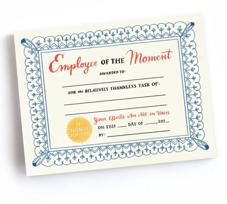 Employee of Moment Notepad