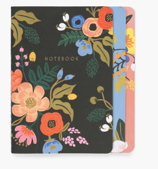 Lively Floral Notebooks Set of 3