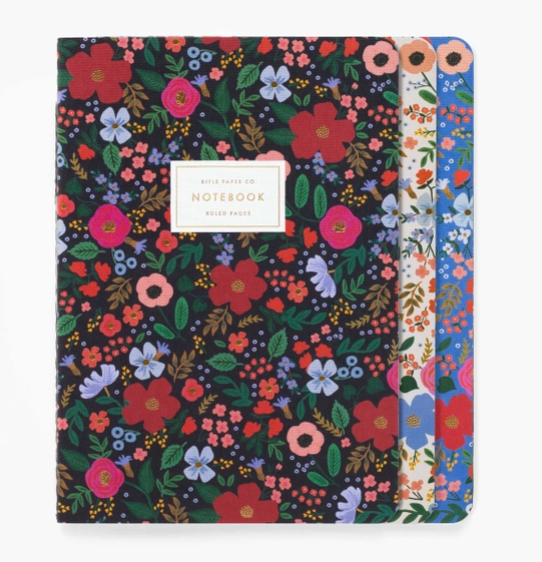 Wild Rose Notebooks Set of 3