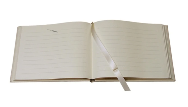 Leather Metallic Guest Book