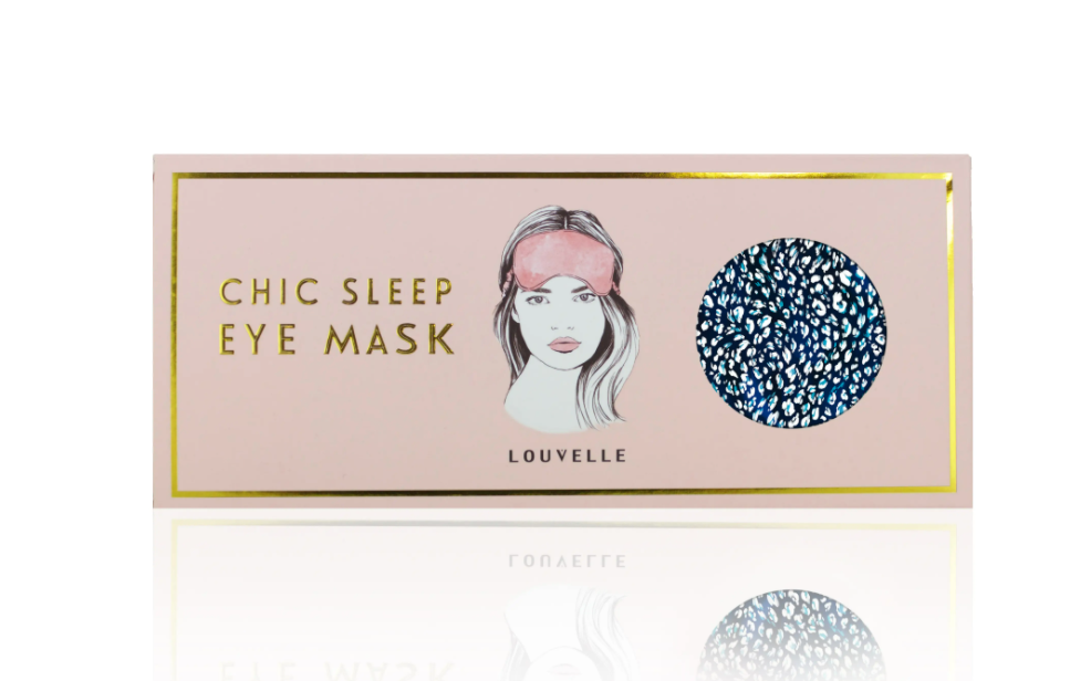Chloe Eye Mask - Denim Leopard