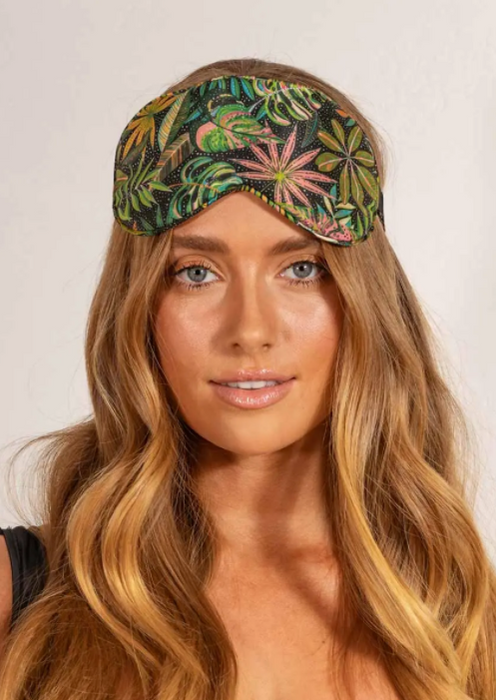 Chloe Eye Mask - Tropical Leaves