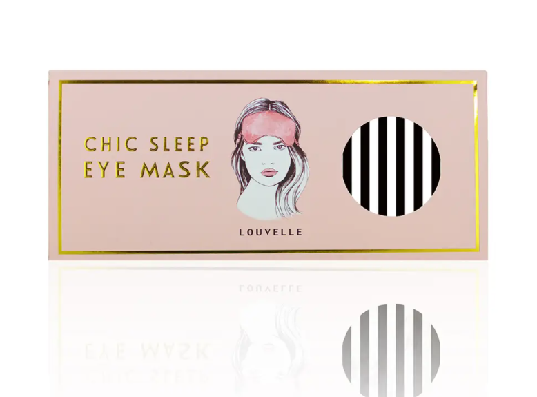 Chloe Eye Mask - Monochrome Stripe