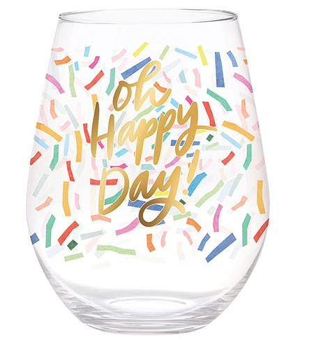 30oz Oh Happy Day Stemless Wine Glass