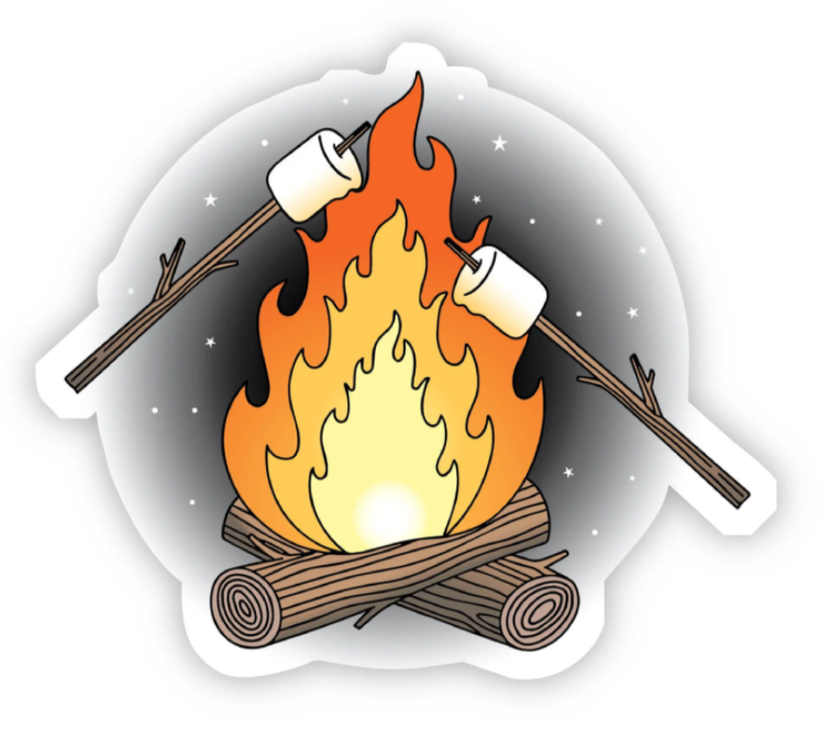 Campfire & Marshmallows Sticker