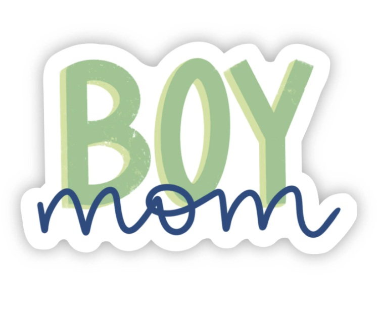 Boy Mom Green & Blue Sticker