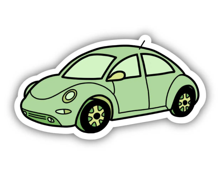 Green Bug Car Sticker