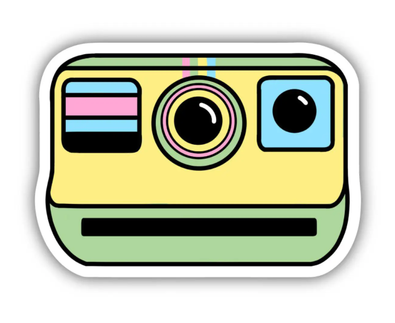 vintage camera sticker