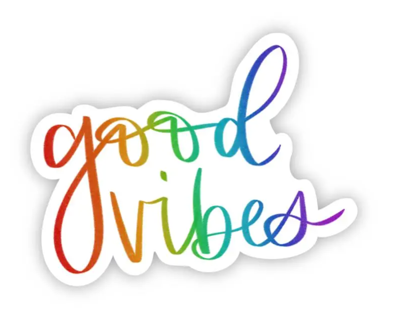 Good Vibes Rainbow Sticker