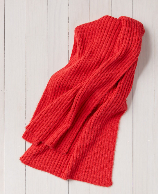 Chalet Ribbed Scarf - Red