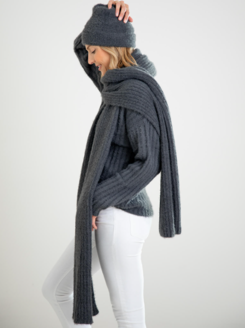 Chalet Ribbed Scarf - Slate