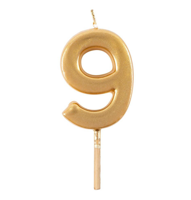 Gold Number Birthday Candles