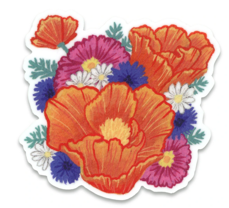 California Poppy Sticker