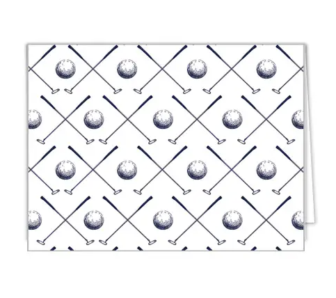Vintage Golf Club Flolded Notecard Set