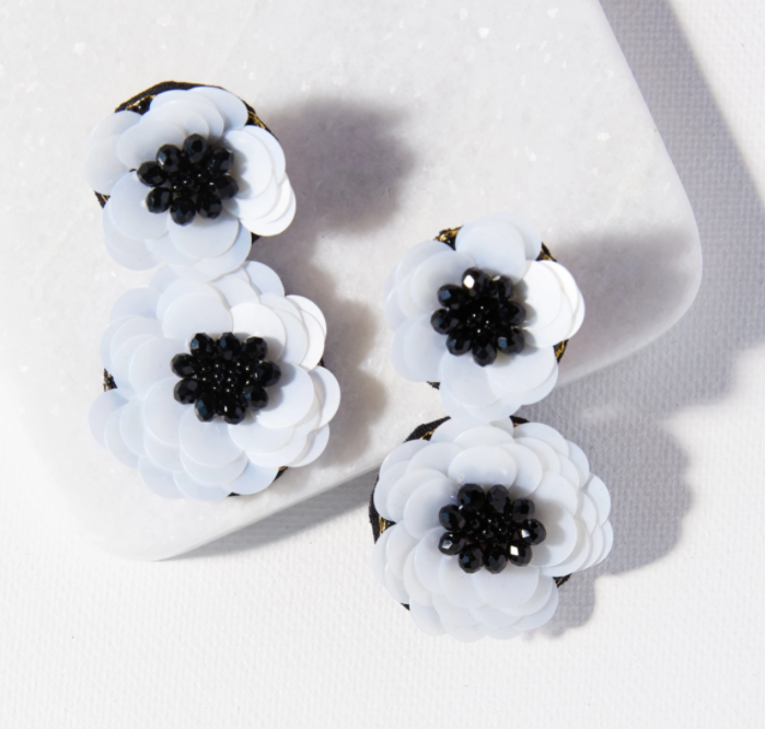 Pearl Double Flower Earring (HHER0203)