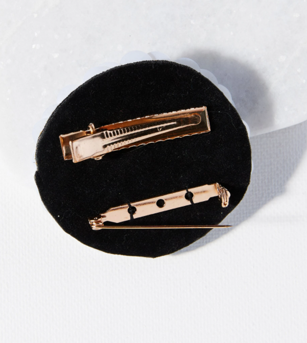 Ruby Flower Broach/Barrette (HHHA0104)