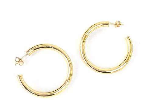 Tubular Hoop Earrings - Medium