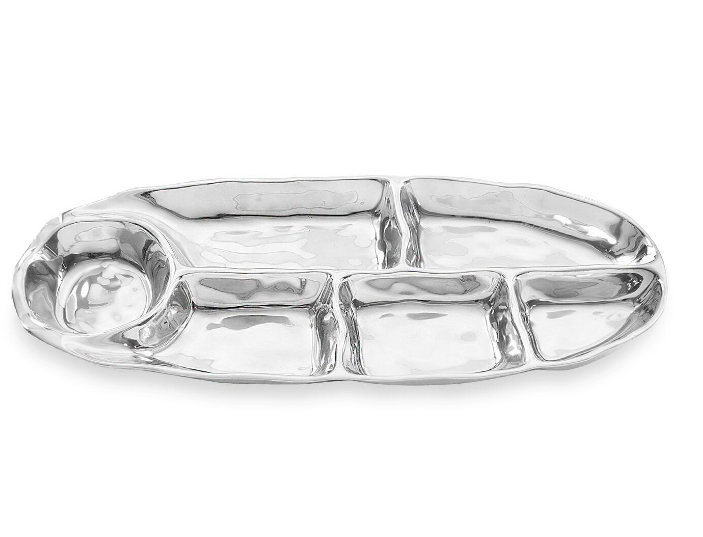 7403 SOHO Oval Divided Dip Platter