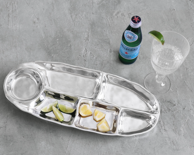7403 SOHO Oval Divided Dip Platter