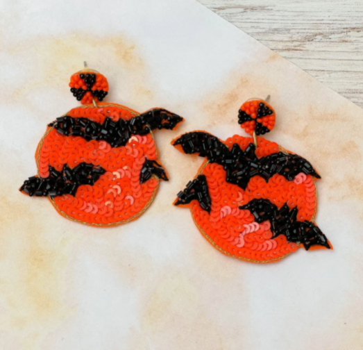 Flying Bat Statement Earrings