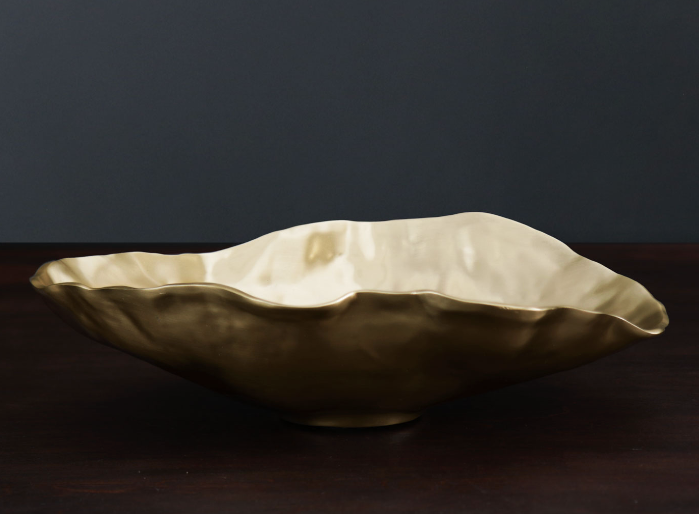 7680 Sierra Modern Maia Oval Bowl Large (Gold)